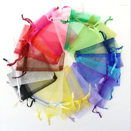 Jewellery Pouches More Colours Multi-size Organza Jewellery Packaging Yarn Bag With Beam Mouth Pure Colour Gift Wedding Candy Christmas Gifts