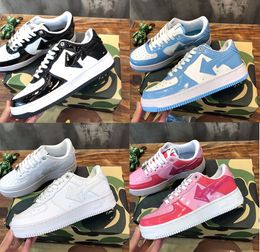 Bapestas Sta Sneakers Sneakers basse M1 Fashion Ape Monkey Shape Designer Scarpe in pelle Scarpe casual classiche Medicom Toy Camo Sk8 35-46