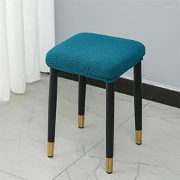 Chair Covers Square Stool Cover Home Cotton Elastic Living Room Protective Wood Dust Protection