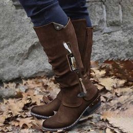 Top Boots Winter New Style Knight Casual Women's Thick Heel High Tube Large Size Fashion Women