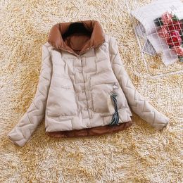 Women's Trench Coats Winter Parkas Thin Cotton Women Hooded Coat Fashion Korean Long Sleeve Down Padded Jacket Loose Femme Ladies Clothes