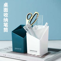 Multi-function Desktop Pen Holder Office School Storage Case Plastic Box Desk cil Organizer Mobile Phone Bracket