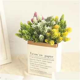 Decorative Flowers Wreaths Artificial Plants Wedding Home Decoration Accessories Diy Gift Box A Cap Scrapbooking Floristics Drop D Dhtea