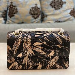 AAAAAA Últimas bolsas de diseñador Bolsas de la cadena de hombro clásico patrón de piel de serpiente bolsas bolsas de bolsas billetera letras de rayas cuadradas bolsos de lujo