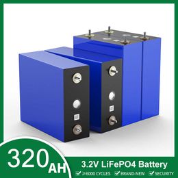 3.2V 320AH Liifepo4 Battery 4Pcs Grade A New Rechargeable Lithium Iron Phosphate Battery DIY 12V 24V 48V RV EV Boat Solar System