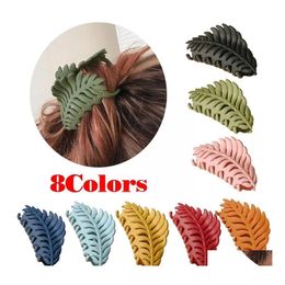 Hair Clips Barrettes Large Leaf Claw Clip Back Head Bathing Girls For Women Headwear Accessories Shark Plate Drop Delivery Jewelry Dhygk