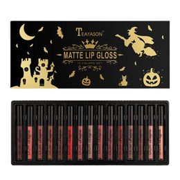 15 Pieces Matte Liquid Lipstick Velvety Long Lasting High Pigmented Waterproof Lip Gloss Kit Velvet Non-Stick Cup Not Fade Matte