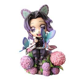 Novelty Games Anime Demon Slayer Figure Kochou Shinobu Kamado Tanjirou Hashibira Inosuke Rengoku Kyoujurou 16cm Pvc Statue Ornament Toys