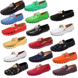 Partyschuh für Herren, Designer, Metallschnalle, echtes Leder, Schwarz, Weiß, Slipper, Fahrschuh, italienische Mode, Herrenschuhe, Damenschuhe, Abendschuhe, formelle Herren-Luxusmarken