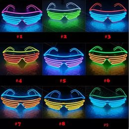 Led Party Glowing Glasses Fluorescent Flash Glass With Window Easter Graduation Birthday Bar Decorative Luminous Bar Eyewear tt1223
