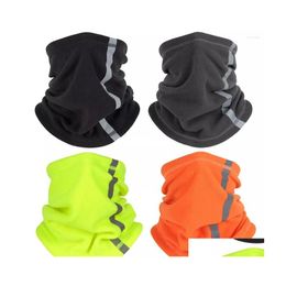 Bandanas Durag Fleece Neck Tube Ear Warmer Outdoor Fishing Skating Running Sports Scarf Cam Hiking Warm Cycling Headwear Drop Deli Dhf5P