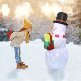 Christmas Decorations 150/180cm Inflatable Snowman Doll LED Night Light Figure Garden Toys Party Year 2022