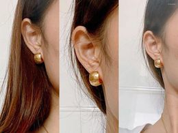 Hoop Earrings Small Chunky Thick Gold Hammered Wide Huggie Hoops For Women Girls