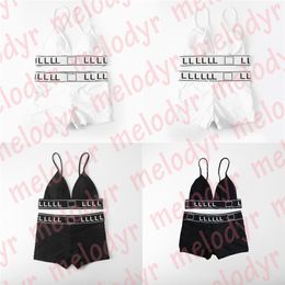 Sexy Bra Shorts Set Swimwear Letter Print Sport Bikini Women Fashion Swimsuit Beach Swim Clothes