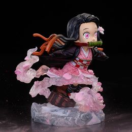 Novelty Games Anime Demon Slayer Kamado Nezuko Action Figure Pvc 10cm Statue Toy Car Ornament Gift