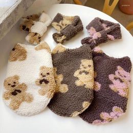 Dog Apparel Cute Bear Pet Clothes Send Scarf Hoodie Coats Plush For Puppy Small Medium Dogs Sweatshirt Jacket Chihuahua Yorkshire