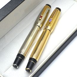 wholesale Top High quality Bohemies Black Rollerball pen Classic Fountain pens Writing office school supplies with Diamond and Serial Number on Clip