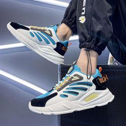 2022 Nouveau ￩t￩ des chaussures en mailles respirantes tendance sportive pour hommes baskets de marche d￩contract￩es d￩odorant volant un confort tiss￩ noir vert paresseux