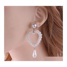 Stud Earrings Zouchunfu Simated Pearl Geometric Bohemian For Women Wedding Jewelry Korean Drop Delivery Dhfh8