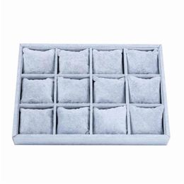 Stackable 12 Girds Jewelry Trays Storage Tray Showcase Display Organizer LXAE Watch Boxes & Cases267t