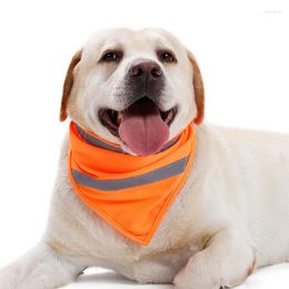 Dog Apparel Reflective Safety Pet Bandana Cat Puppy Kerchief Accessories Neckerchief Scarf Luminous Saliva Towel