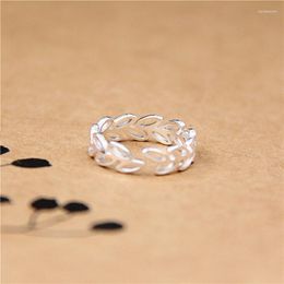 Wedding Rings Korean Ethnic Simple Leaf Finger For Women Girl Female Bohemian Vintage Fancy Jewellery