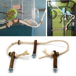 Other Bird Supplies Pet Parrot Cockatiel Stand Frame Parakeet Cage Ladder Climbing Hammock Toys