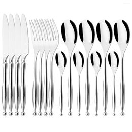 Dinnerware Sets Home Kitchen Silverware Flatware High Quality Knife Fork Coffee Spoon Set 18/10 Stainless Steel Cutlery Tableware