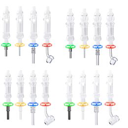 Chinafairprice NC008 Dab Rig Glass Water Pipe 10mm 14mm Quartz Ceramic Nail Clip Concentrate Smoking Pipes Air Hole Smooth Airflow