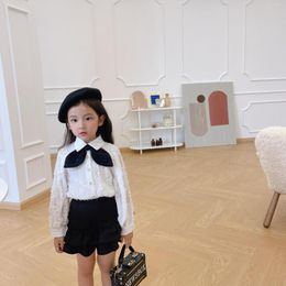 Clothing Sets Autumn Arrival Korean Style Girl's Princess Shirt With Bowknot And Cute Skir Shorts For Fashion Baby Girls