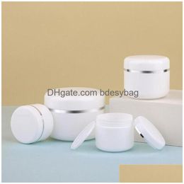 Packing Bottles 20G 30G 50G 100G 150G 200G 250G Empty Refillable Travel Cosmetic Plastic White Sample Makeup Face Cream Storage Drop Dh9Sd