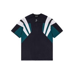 DUYOU Sporty B Swim T-shirt T-shirt oversize con jersey vintage lavaggio lettere ricamate 100% cotone T-shirt da uomo Casual T-shirt basic da donna Top classici DY8774