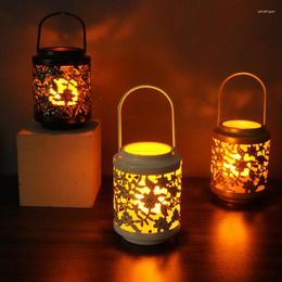 Candle Holders Morocco Style Vintage Lantern With Handle Tote Light Ornament Crafts For Wedding Romantic Dinner Decor Present