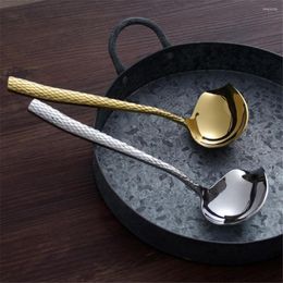 Dinnerware Sets Stainless Steel Sauce Drizzle Spoon With Spout Small Soup Ladle Serving Oil Kitchen Pot