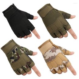 Cycling Gloves Sport Outdoor Half Finger Hard Knuckle Touch Screen Military Tactical Equipment