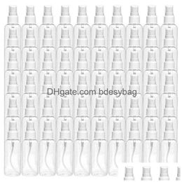 Packing Bottles 30Ml 1Oz Clear Plastic Fine Mist Spray Bottle Transparent Travel Portable Refillable Sprayer Container For Essential Dhdre