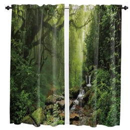 Curtain Tropical Forest Jungle Window Curtains For Bedroom Home Decor Living Room Backdrop Kitchen Drapes