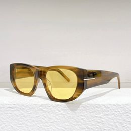 Shiny Brown Striped Yellow Sunglasses 987 Sunglass Women Men Summer Sun Glasses Shades outdoor UV400 Protection Eyewear