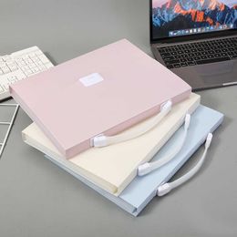 12 Compartments Multi-layer Data Storage Bag A4 Folder Portable Pad Pen Tray Thicken Briefcase School Office Supplies