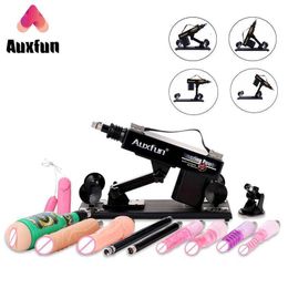 Sex Toys massager Auxfun Automatic Basic Machines with Connector Speed-adjustable Thrusting y Guns Dildos for Women