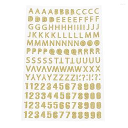 Gift Wrap Lychee DIY Gold Letters Stickers Self-adhesive Alphabet For Scrapbooking Decors