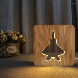 Night Lights 3D F-35 Plane Light Kids Bedroom Desk Tabel Lamp Fighter LED Lighting Gift Decoration Nightlight For Children