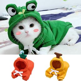 Cat Costumes Winter Pet Hoodie Sweater Sports Clothes For Cats Kitten Dog Pullovers Sweatshirt Fruit Animal Cosplay Pets Clothing Costume