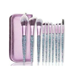 Women Makeup Brushes Christmas Gift ENZO KEN 10pcs Synthetic Blush Brush Make up Brushes Set Professional