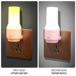 Night Lights 2 Light Color EU Plug-in LED Baby Room Sleep Lamp Kids Bedroom Socket Energy Saving Cute Corridor Lighting