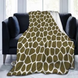 Blankets Flannel Blanket African Animal Skin Print Soft Thin Fleece Bedspread Cover For Bed Sofa Home Decor Dropship