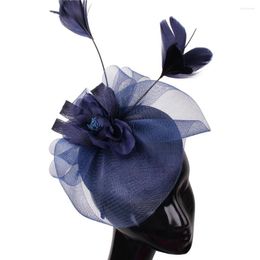 Headpieces Wedding Net Hat Fascinator Women Ladies Flower Headpiece Elegant Female Fancy Bride Tea Party Hair Accessories Headband