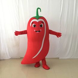 2022 Red Pepper Cartoon Mascot Costume Vegetable Performance Props Adult Anime Character Dress Halloween Xmas Parade Suits