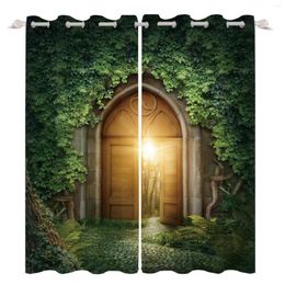 Curtain Magic Secret Passage Window Curtains Forest Printed Living Room Kids Bedroom Drapes Sunshade Cortinas Polyester