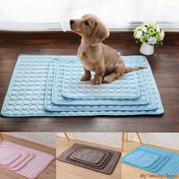 Cat Carriers Summer Cooling Mat For Dogs Cats Kennel Breathable Pet Crate Pad Cushion Sleeping Washable Self Blanket